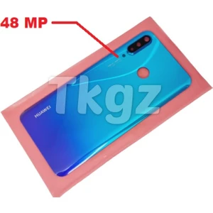 Huawei Uyumlu P30 Lite Arka Pil Batarya Kapağı ( Kamera Lensli 48 MP) MAVİ