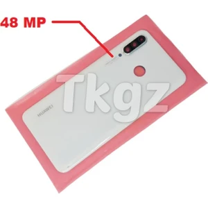 Huawei Uyumlu P30 Lite Arka Pil Batarya Kapağı ( Kamera Lensli 48 MP) BEYAZ