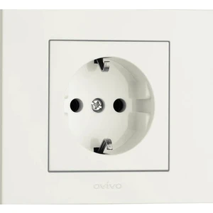 Grano Beyaz Topraklı Priz Ovivo Beyaz Topraklı