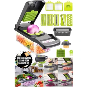 Tekno Trust 16 Fonksiyonlu Sebze Doğrayıcı ve Dilimleyici Patates, Soğan, Havuç, Peynir ve Meyve Kesme