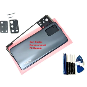 Oppo A74 Full Orj Kasa Arka Pil Batarya Kapağı (Tamir Seti) Siyah