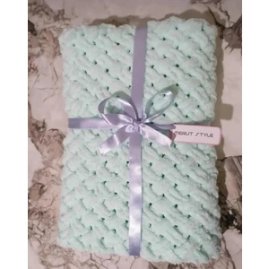 Merut Style Alize Puffy Su Yeşili Bebek Battaniyesi