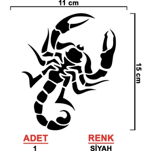 Sönmez Sticker Akrep Sticker Model 1 - Çamurluk Sticker - Oto Sticker - Araba Sticker - Araç Sticker - Cam Sticker