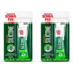 2 Adet 50 ml Tüp Silikon Şeffaf Genel Amaçlı Yapıştırıcı