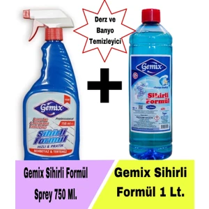 Gemix Derz Temizleyici Sihirli Formül Mavi Su 750 ml + 1000 ml