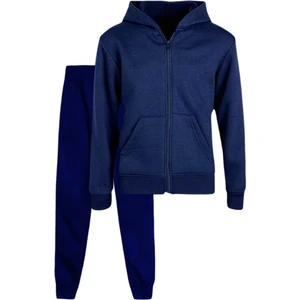 Çocuk  Kapüşonlu Fermuarlı Sweatshirt ve Jogger Eşofman Altı 2'li Takım