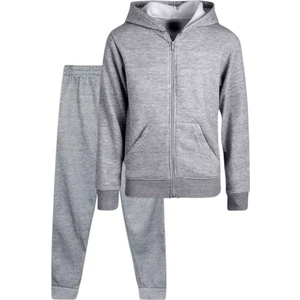 Çocuk  Kapüşonlu Fermuarlı Sweatshirt ve Jogger Eşofman Altı 2'li Takım
