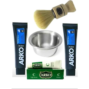 Hediyeli Sakal Tıraş Seti Sakal Tıraş Takımı Tası Kıremi Fırçası