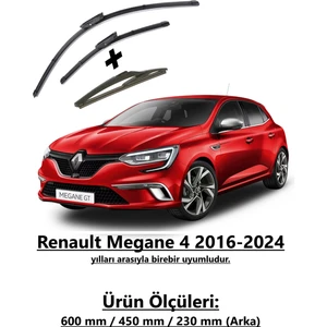 Renault Megane 4 2016-204 Ön ve Arka Silecek Seti