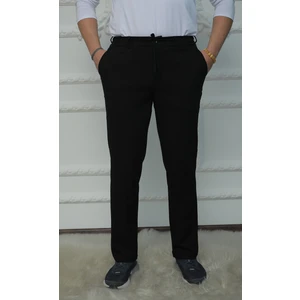 Erkek Dokuma Siyah  Jogger Pantolon