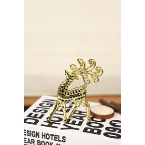 Patladı Gitti Yılbaşı Çam Ağacı Süsü Gold Geyik 16  cm