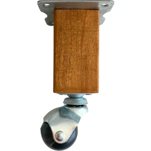 DS Yapı Kale Ahşap Top Tekerli Ayak Mobilya Masa ve Dolap Tekerli Ayağı Frensiz(12cm - 15cm)(Kayın/Gürgen)