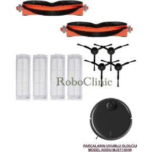 Xiaomi Mi Robot Vacuum Mop 2 Pro Siyah Model KODU:(MJST1SHW) Uyumlu Yenileme Seti-10 Parça