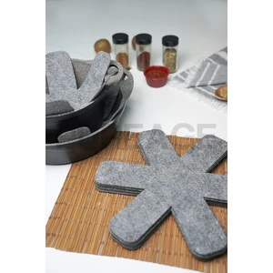 Pure Age 9 Lu Kalın Keçe Set Tava Tencere ve Borcam Koruyucu Çizdirmez