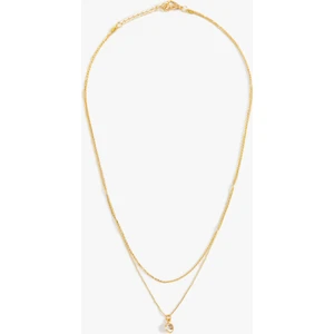 2 Sıralı Taşlı Zincir Kolye