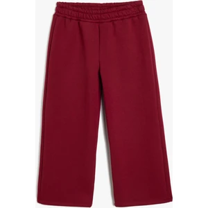 Basic Bol Paça Pantolon Beli Lastikli Cepli Şardonlu