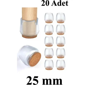 Hodor Accessories Sessiz Tip Sandalye Pabucu Silikon 25 mm (20 Adet)