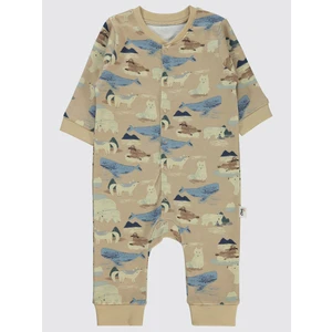 Civil Baby Erkek Bebek Patiksiz Tulum 6-18 Ay Sütlü Kahve