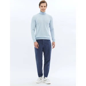 Indigo Dokuma Carrot Fit Casual Pamuk Karışımlı Pantolon