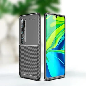 Xiaomi Mi Note 10 Kılıf Karbon Desenli Şık Tamia Premium Silikon Kapak