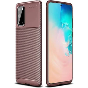 Samsung Galaxy S20 Kılıf Karbon Desenli Şık Tamia Premium Silikon Kapak