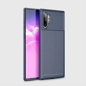 Samsung Galaxy Note 10 Plus Kılıf Karbon Desenli Şık Tamia Premium Silikon Kapak