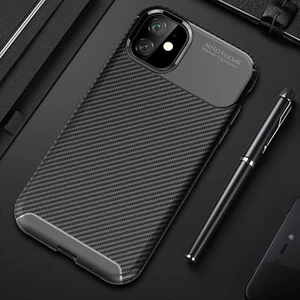 iPhone 11 Kılıf Karbon Desenli Şık Tamia Premium Silikon Kapak