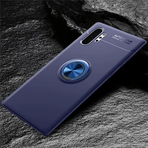 Samsung Galaxy Note 10 Plus  Kılıf Yüzüklü Sağlam Esnek Ringo Silikon Kapak