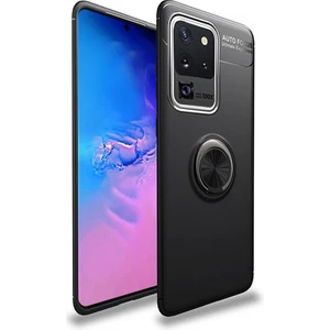 Samsung Galaxy S20 Ultra  Kılıf Yüzüklü Sağlam Esnek Ringo Silikon Kapak
