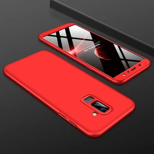 Samsung Galaxy A6 Plus 2018 Kılıf 3 Parçalı Şık Patch Sert Silikon Kapak