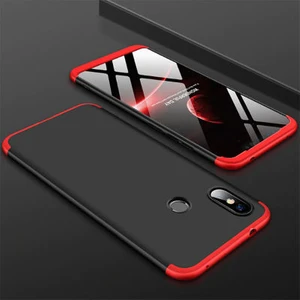 Redmi Note 7 Kılıf 3 Parçalı Şık Patch Sert Silikon Kapak