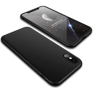iPhone Xs Kılıf 3 Parçalı Şık Patch Sert Silikon Kapak