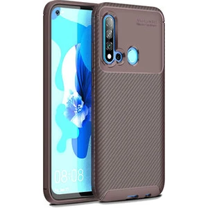 Huawei P20 Lite 2019 Kılıf Karbon Desenli Şık Tamia Premium Silikon Kapak