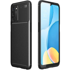 Oppo A55 5g Kılıf Karbon Desenli Şık Tamia Premium Silikon Kapak