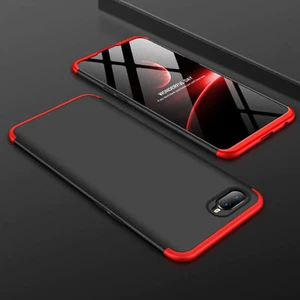 Oppo RX17 Neo Kılıf 3 Parçalı Şık Patch Sert Silikon Kapak