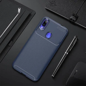 Redmi Note 7 Kılıf Karbon Desenli Şık Tamia Premium Silikon Kapak