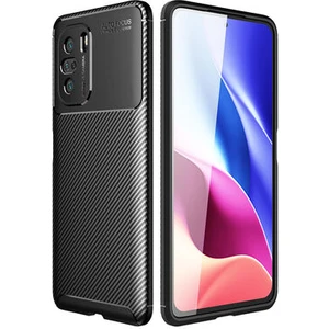 Redmi K40 Kılıf Karbon Desenli Şık Tamia Premium Silikon Kapak