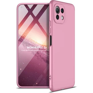 Xiaomi Mi 11 Lite Kılıf 3 Parçalı Şık Patch Sert Silikon Kapak