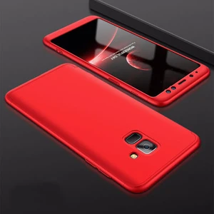 Samsung Galaxy A6 2018 Kılıf 3 Parçalı Şık Patch Sert Silikon Kapak
