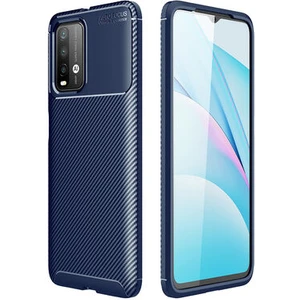 Poco M3 Kılıf Karbon Desenli Şık Tamia Premium Silikon Kapak