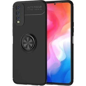 Vivo Y20  Kılıf Yüzüklü Sağlam Esnek Ringo Silikon Kapak