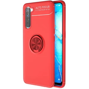 Oppo Reno 3  Kılıf Yüzüklü Sağlam Esnek Ringo Silikon Kapak