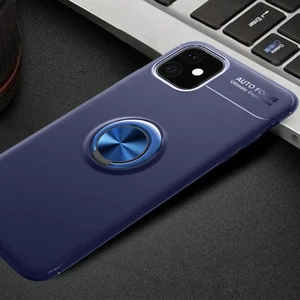 iPhone 11  Kılıf Yüzüklü Sağlam Esnek Ringo Silikon Kapak