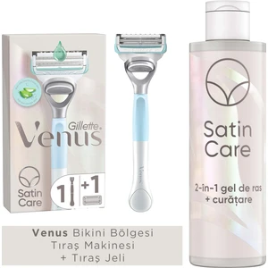 Gillette Venus Bikini Bölgesi Tıraş Makinesi + 2si1 Arada Temizleyici ve Tıraş Jeli