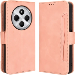 4U Sky Xiaomi Redmi 14C 4g Deri Kılıf Telefon Cüzdan Kapağı Çoklu Kart Yuvaları Ile-Pembe (Yurt Dışından)