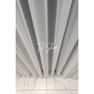 Tül Shop Ağır Gramajlı Profesyonel Işçilik Modern Panaroma Model 1/3 Sık Pileli Tül Perde
