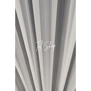 Tül Shop Ütü Istemez ve Kırışmaz Ağır Sade ve Şık Kdk Ekru Model 1/2 Seyrek Pileli Tül Perde