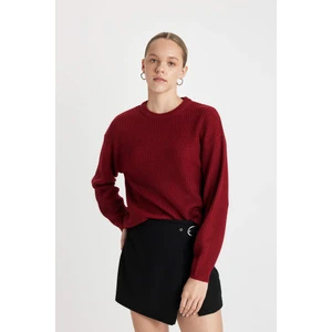 Regular Fit Bisiklet Yaka Selanik Kumaş Basic Düz Triko Kazak H6905AZ24WN