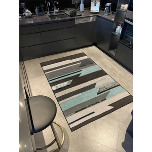 Rugs Modern Çizgili Desenli Pastel Boyalı Dokuma Taban Halı MIRAVIP491
