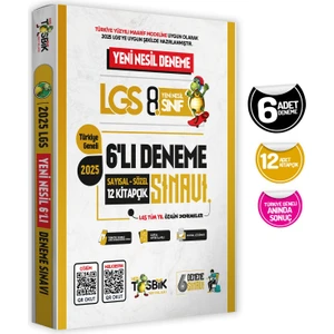 2025 8. Sınıf Yeni Sistem Lgs 6lı Tüm Yıl Deneme Paketi Dijital Çözümlü Hızlı Tosbik Yayınları